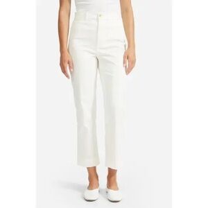 Never Worn Everlane Lightweight Straight Leg Crop in White
